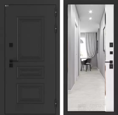 Входная дверь Аляска Лайт с зеркалом Панорама