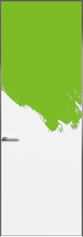 Межкомнатная дверь Модель 0 PI Reverse с кромкой матовый хром