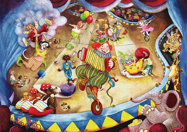 Фреска Цирк и клоуны