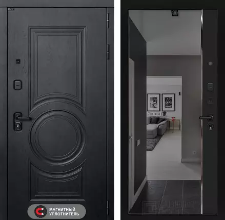 Входная дверь GRAND с зеркалом Панорама с тонировкой