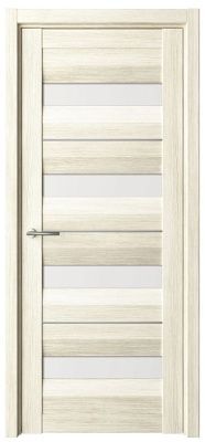 Дверь Барселона ширина 60 см Эко-шпон Стекло белое