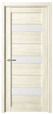 Дверь Прага ширина 80 см Эко-шпон Стекло белое