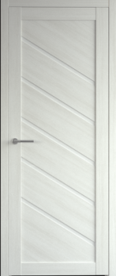 Дверь Сингапур-5 ширина 80 см Эко-шпон Стекло белое