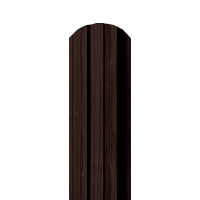 Металлический штакетник Темное дерево 0.50 см.  М-профиль