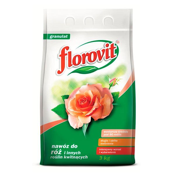Florovit гранулированный для роз и других цветущих растений (георгинов, пионов, гладиолусов, 3 кг