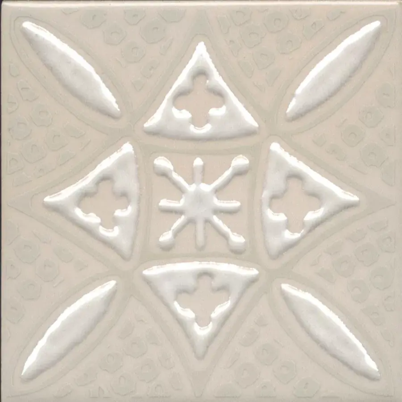 Декор Бахия 2 бежевый светлый глянцевый 9,8x9,8x0,7