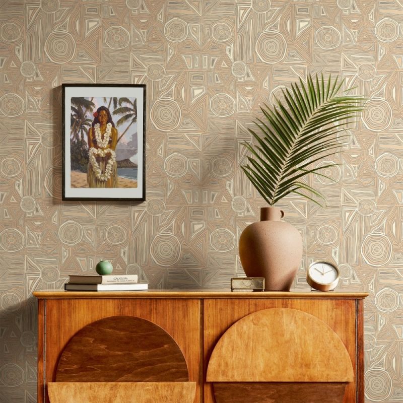 Флизелиновые обои Milassa Полинезия Plz1 002 для стен спальни