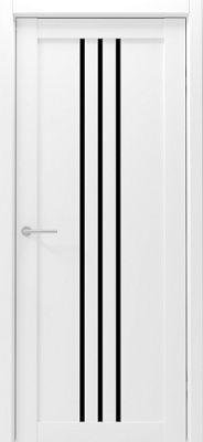 Дверь Франкфурт ширина 90 см Винил Стекло черное