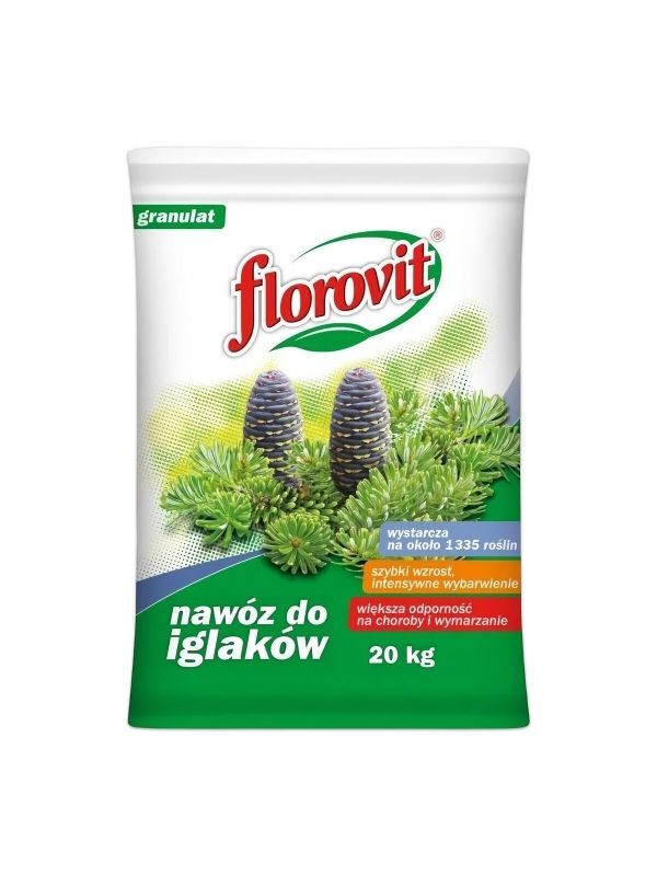 Florovit Для хвойных гранулированный ( туя , лиственница, можжевельник, кипарис, ель, сосна, 20 кг