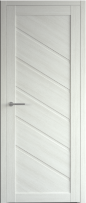 Дверь Сингапур-5 ширина 90 см Эко-шпон Стекло белое
