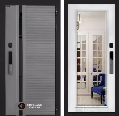 Входная дверь Пиано Смарт 2.0 с Зеркалом Фацет