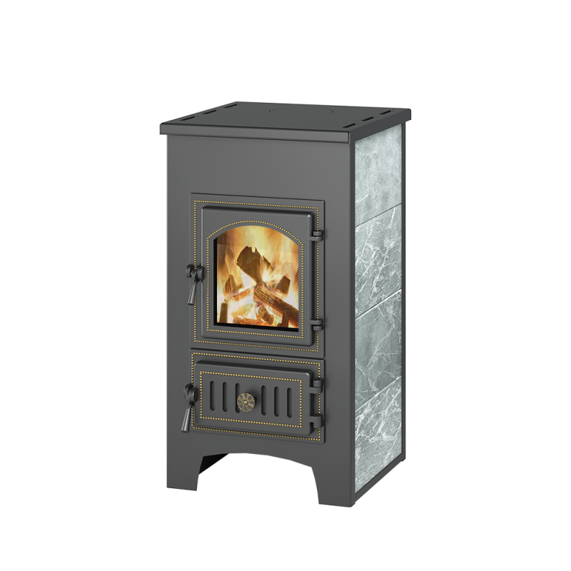 Печь-Камин ВЕЗУВИЙ ПК-01 (270) талькохлорит 9 кВт (150 м3) Ø 115 мм