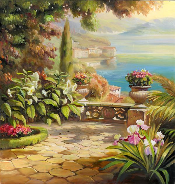 Фреска Цветущая терраса