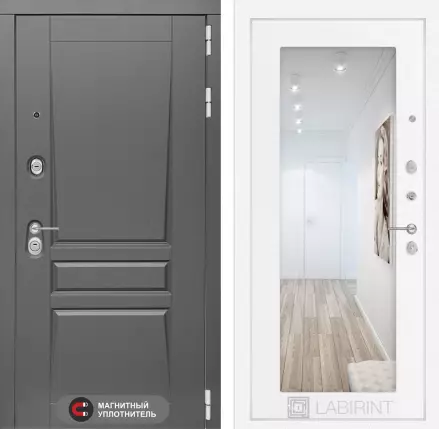 Входная дверь Платинум с Зеркалом 18