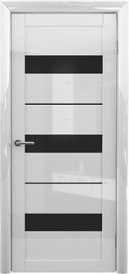 Дверь Прага ширина 90 см Глянец Стекло черное