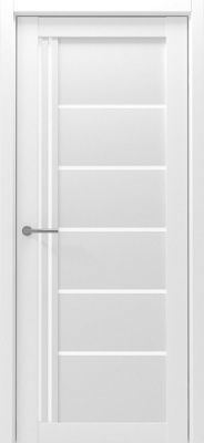 Дверь Порту ширина 80 см Винил Стекло белое