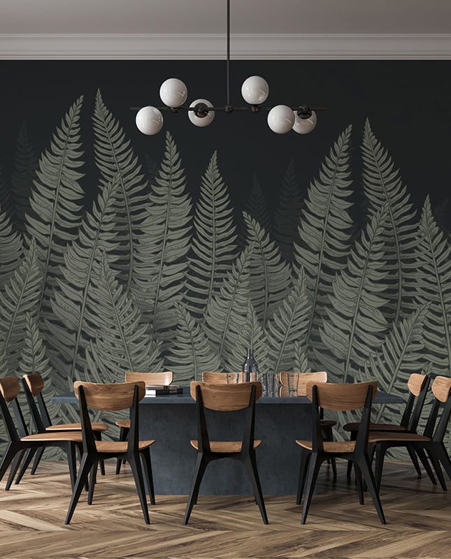 Графика Ночной папоротник. Современное искусство.  ag0385