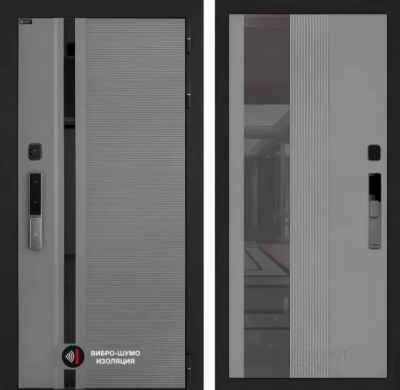 Входная дверь Пиано Смарт 2.0 с зеркалом (тонированным) 32