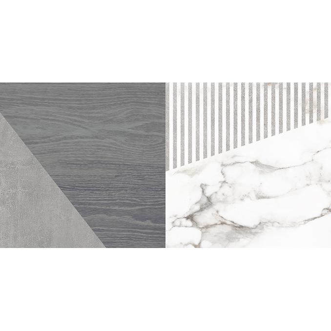 Саваж Плитка настенная серый узор 25x50