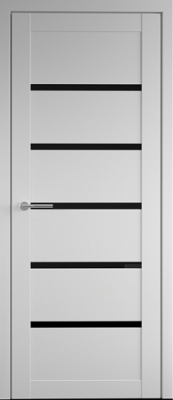 Дверь Вена ширина 40 см Винил Стекло черное