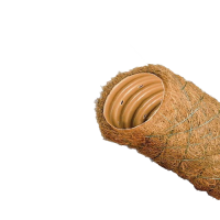 Дренажная гофрированная ПВХ труба  O75 мм с фильтром из кокосового волокна