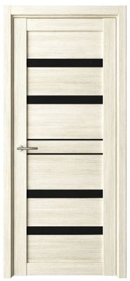 Дверь Дрезден ширина 90 см Эко-шпон Стекло черное