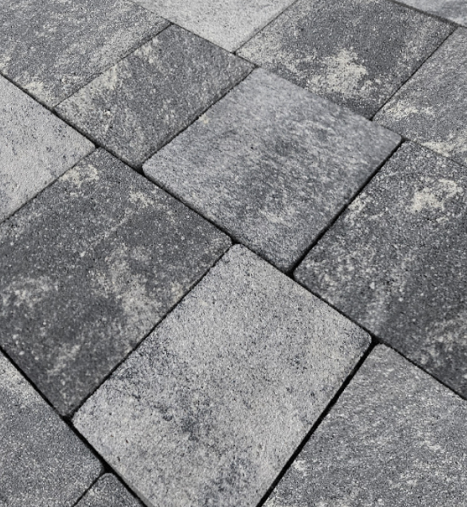 Тротуарная плитка Новый Город 1НГ6Ф №5 "Антрацит" 60 мм