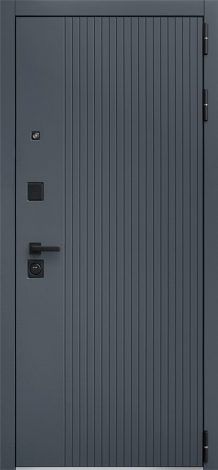 Стальная дверь «Вертикаль» с зеркалом АСД