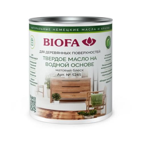 Твердое масло на водной основе Biofa матовый блеск (Гасконь) 10 л