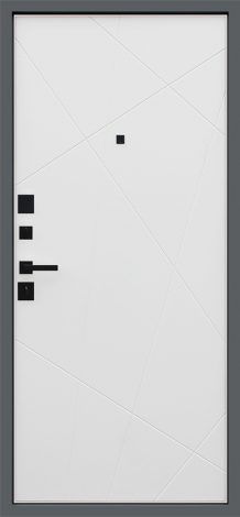 Стальная дверь Дуэт Б «Белый матовый» АСД