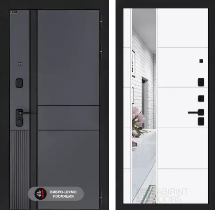 Входная дверь EVOLAB с зеркалом 19