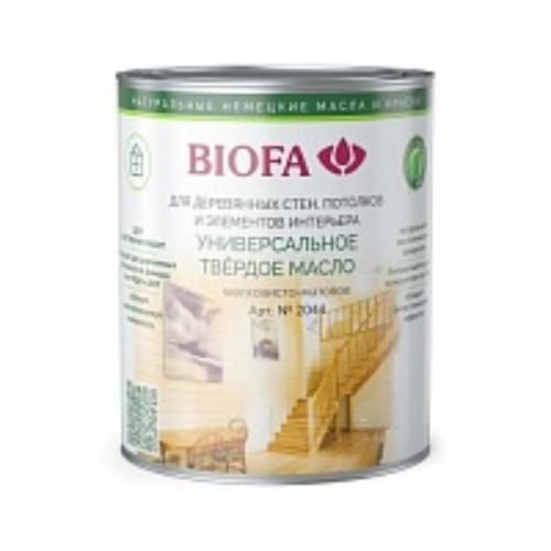 Универсальное твердое масло Biofa (Белый) 1 л
