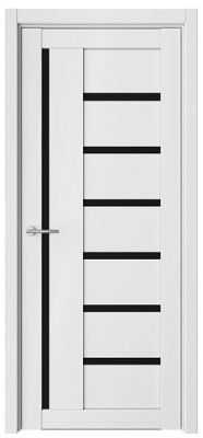 Дверь Мадрид ширина 80 см Винил Стекло черное