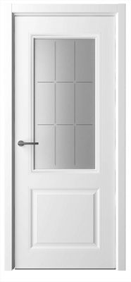 Дверь Стиль-1 ширина 70 см Эмаль Стекло "Топаз" кромка В цвет полотна