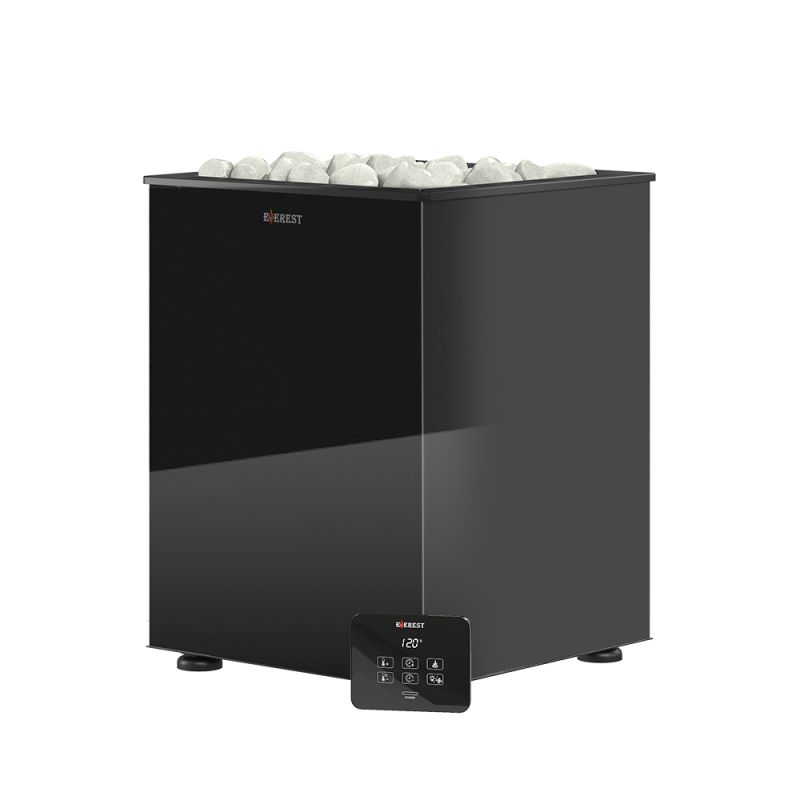 Электрокаменка EVEREST «BLACK CRYSTAL» S150 (пульт управления в комплекте)