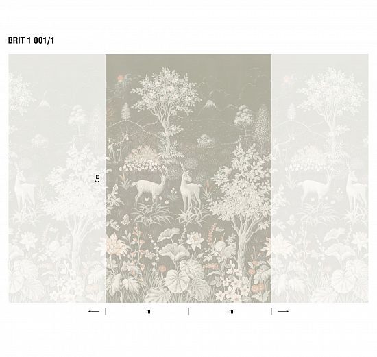 Флизелиновые фотообои Loymina British Style Forest (Британский лес) BRIT1 001/1