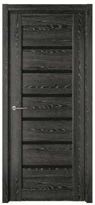 Дверь Мальта ширина 80 см ЦПЛ ТЛ Стекло черное