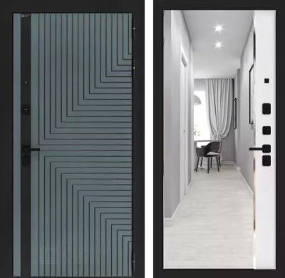 Входная дверь Кредор с зеркалом Панорама