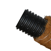 Труба дренажная O 200 мм гофрированная в фильтре кокосовая койра