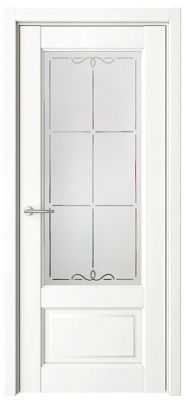 Дверь Эрмитаж-1 ширина 90 см Винил Мателюкс с алмазной гравировкой "Галерея"