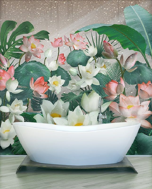 Графика Райские цветы. Лотосы. Реализм. ag0248