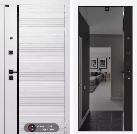 Входная дверь ROYAL с зеркалом Панорама с тонировкой