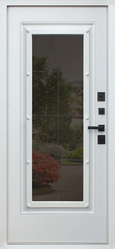 Дверь «Titanium» с окном и английской решеткой АСД