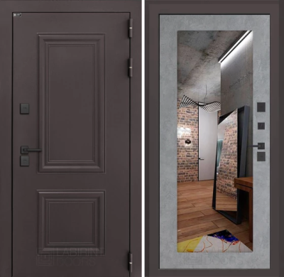 Входная дверь Полярис лайт с зеркалом 18