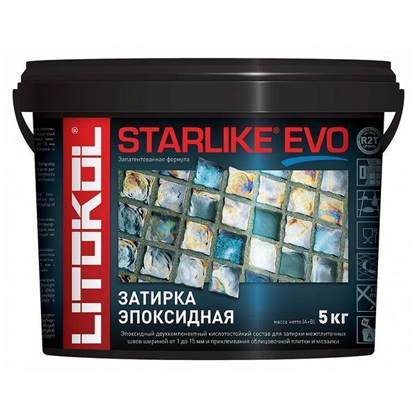 LITOKOL STARLIKE EVO двухкомпонентная затирка на эпоксидной основе S.500 rosa cipria (5кг)