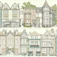 Бумажные обои на бумажной основе York York Ashford House Toiles II 0.68x8.2 арт.AF1909
