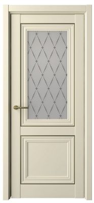 Дверь Прадо ширина 60 см Винил Стекло мателюкс "Гранд" Молдинг золото