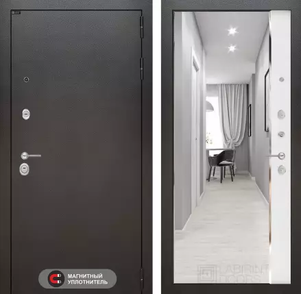 Входная дверь SILVER с зеркалом Панорама