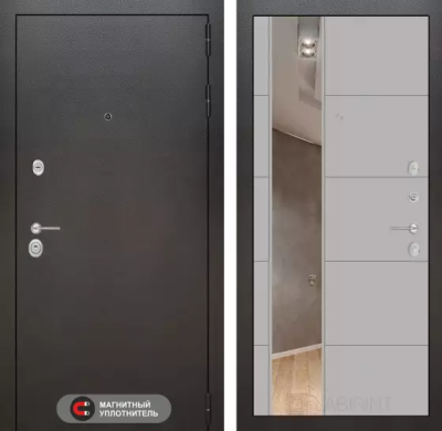 Входная дверь Сильвер с Зеркалом 19