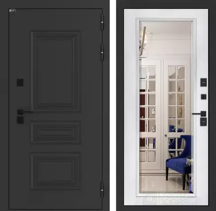 Входная дверь Аляска Лайт с Зеркалом Фацет